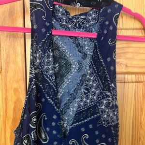 Free People Blue Aztec Dress